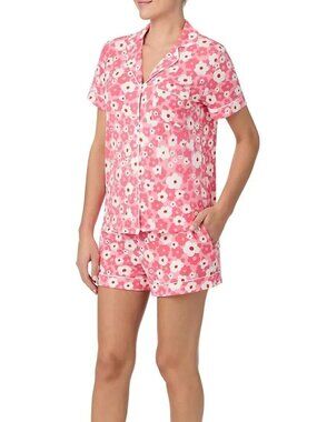Printed Short-Sleeve Shirt & Boxer 2-Piece Pyjama